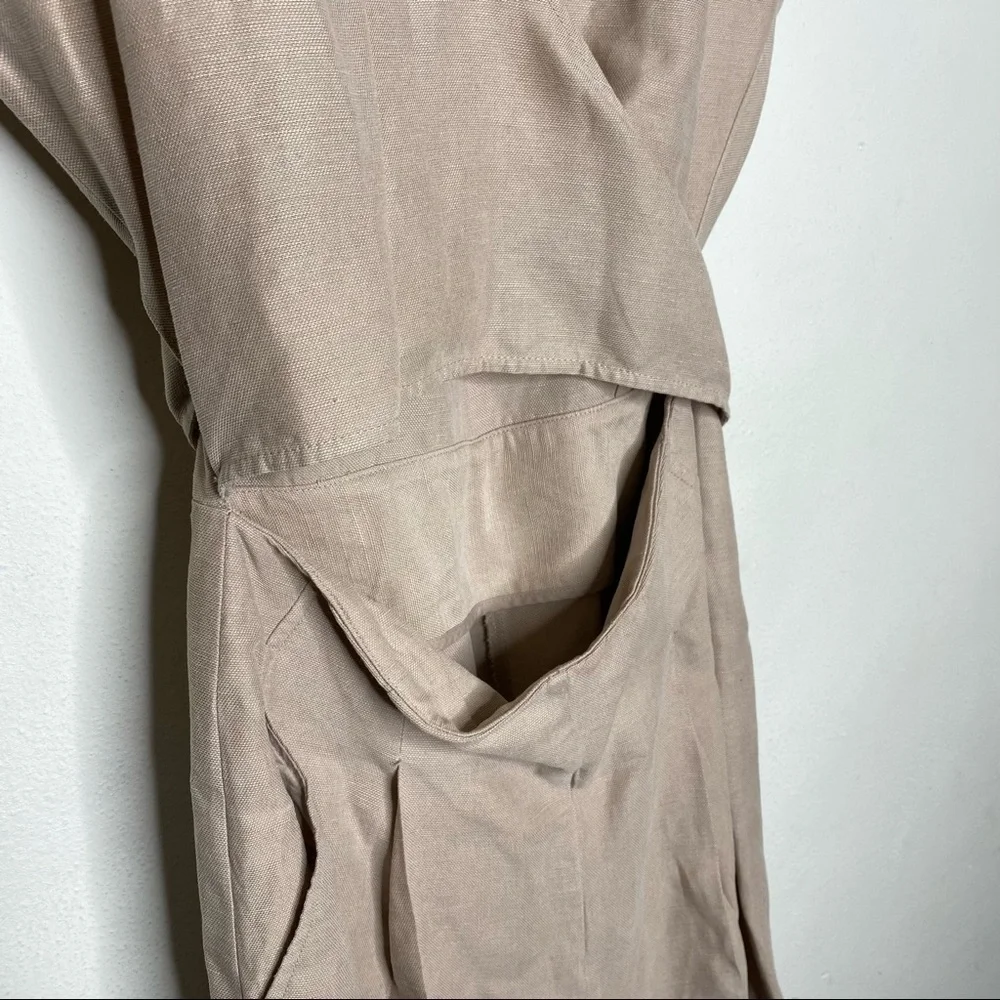 Wilfred Brax Linen Cut Out Jumpsuit beige